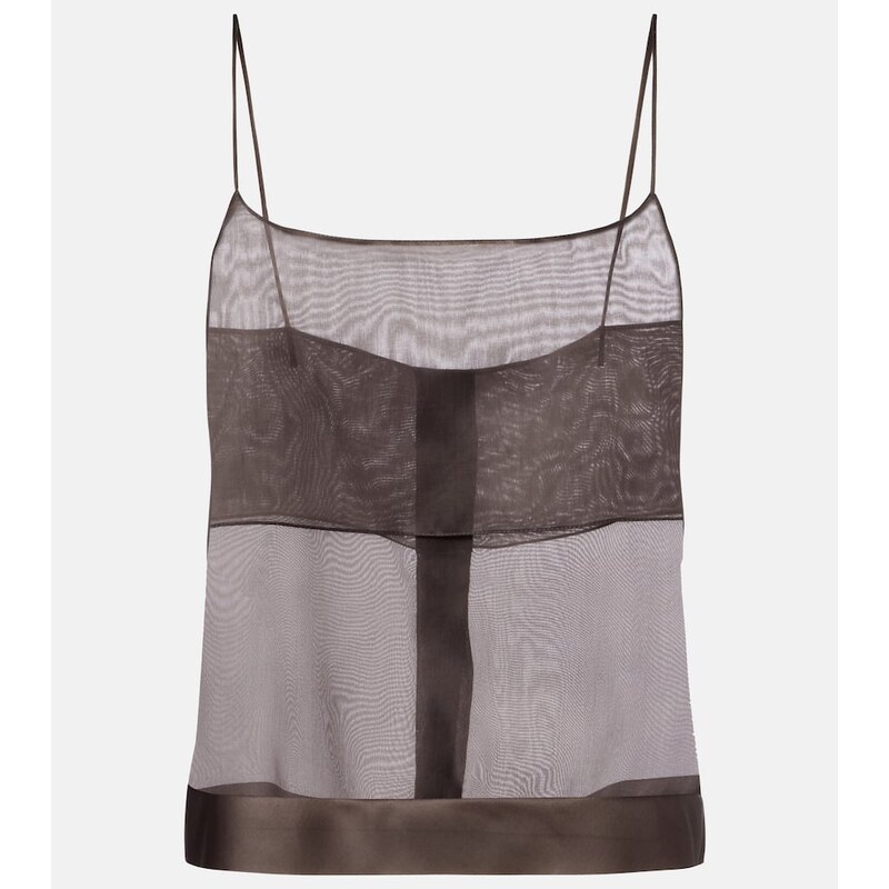 Calvin Klein Collection Carmen sheer silk camisole