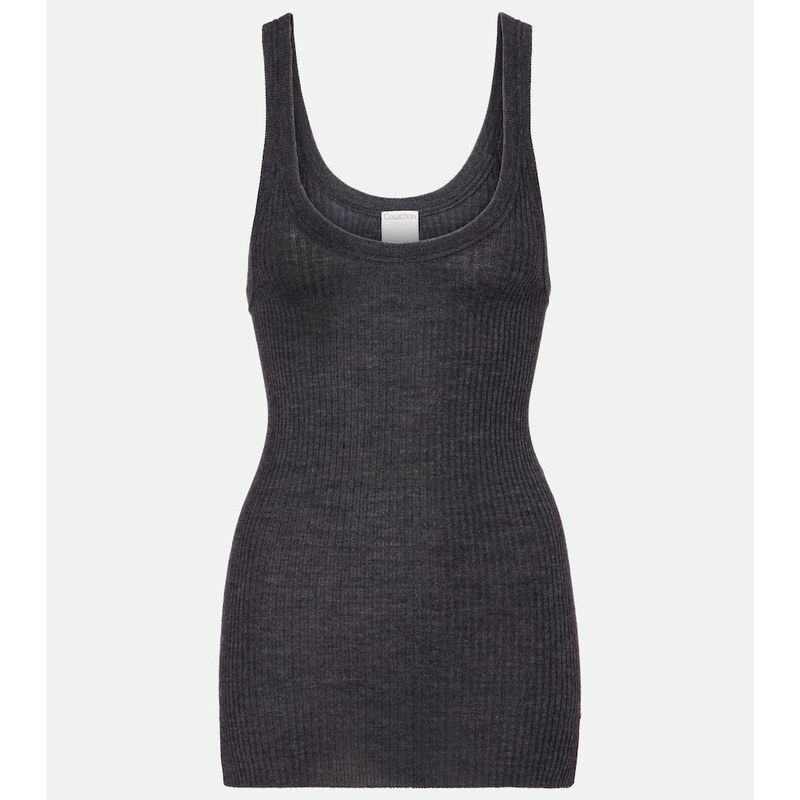 Calvin Klein Collection Ella ribbed-knit wool tank top