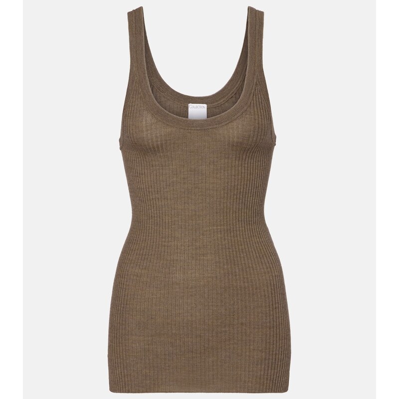Calvin Klein Collection Ella ribbed-knit wool tank top