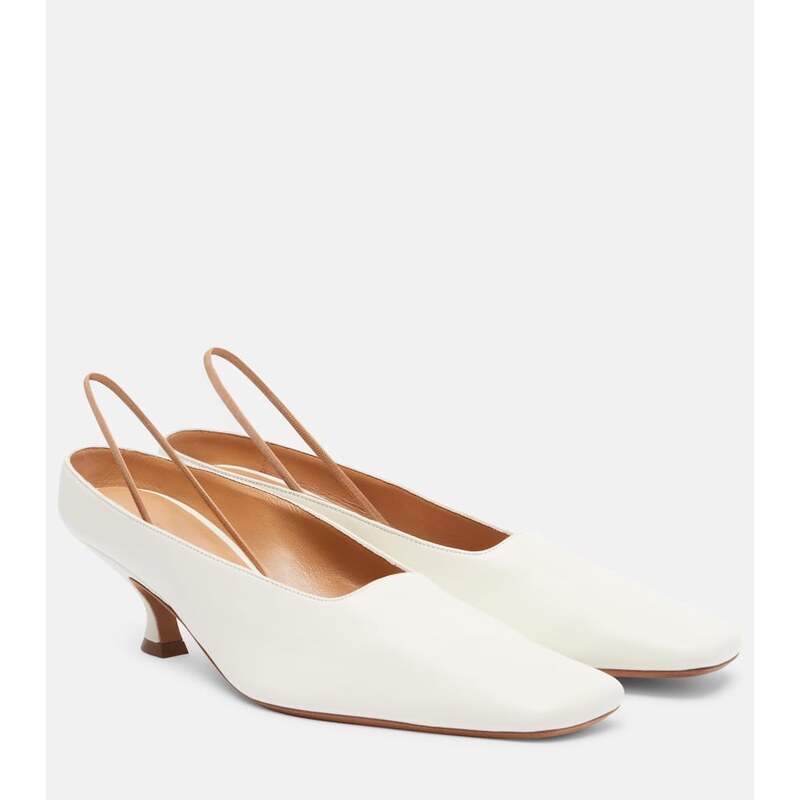 Calvin Klein Collection Anna leather slingback pumps