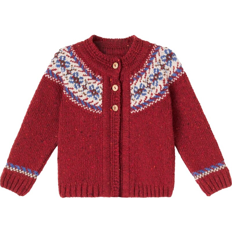La Coqueta Intarsia wool-blend cardigan