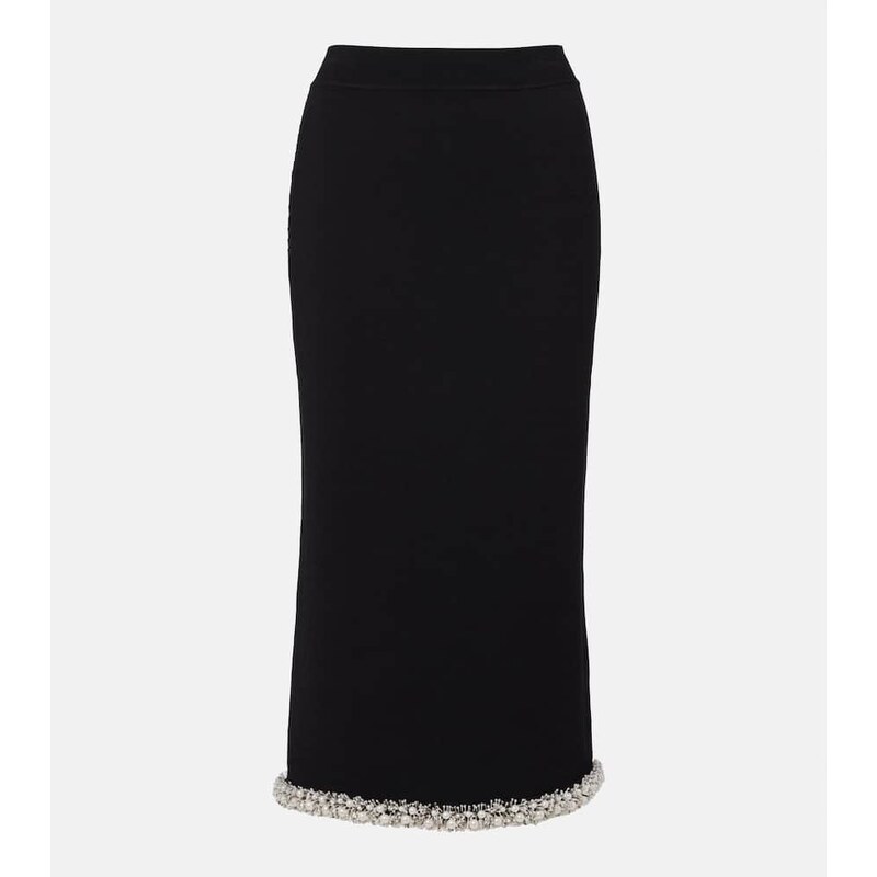 Simkhai Idina embellished knitted pencil skirt
