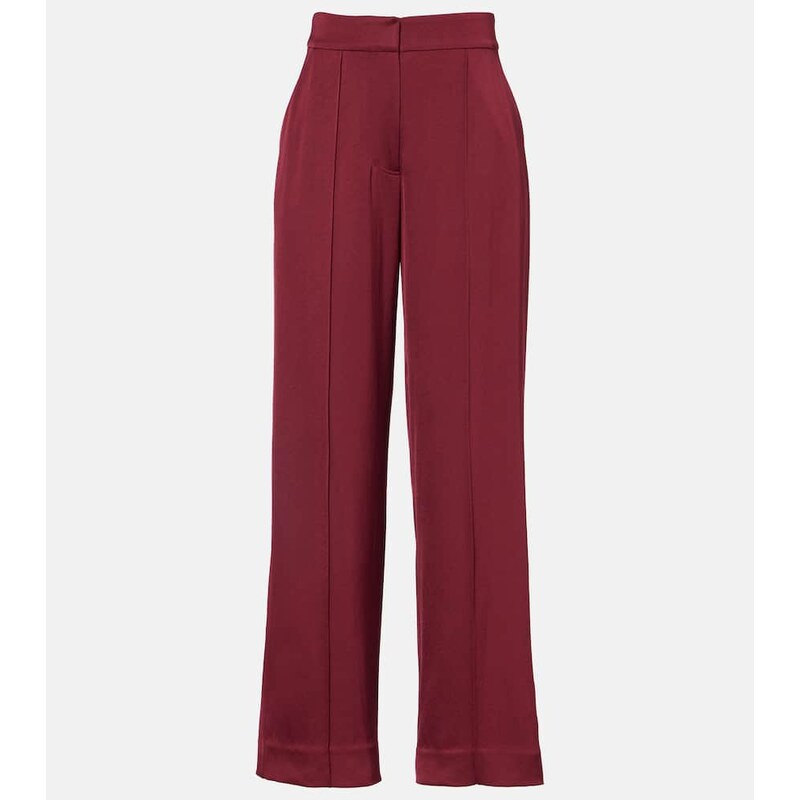 Simkhai Kyra satin wide-leg pants