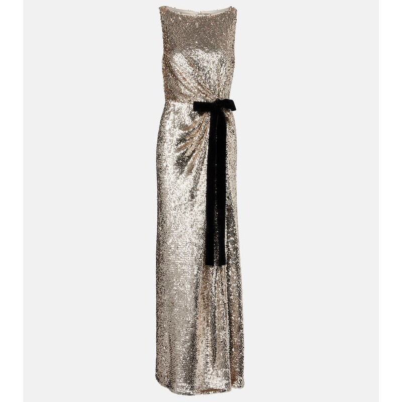 Simkhai Felicity draped sequined gown