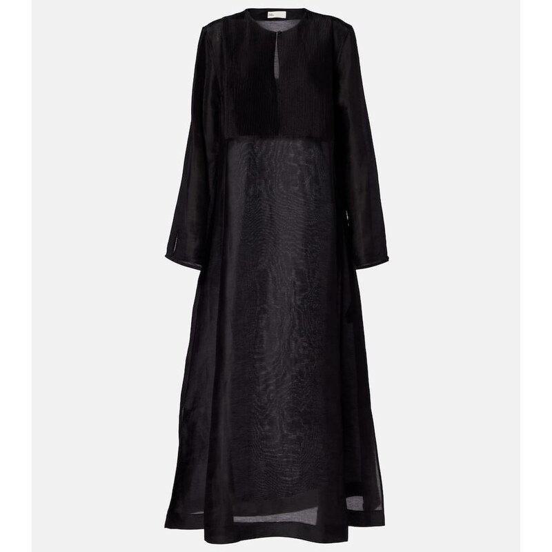 Tory Burch Pleated linen and silk kaftan