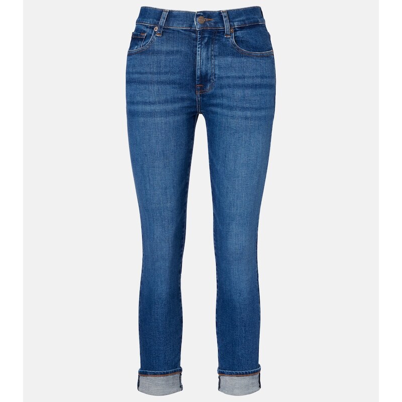 7 For All Mankind Kimmie Straight mid-rise slim jeans
