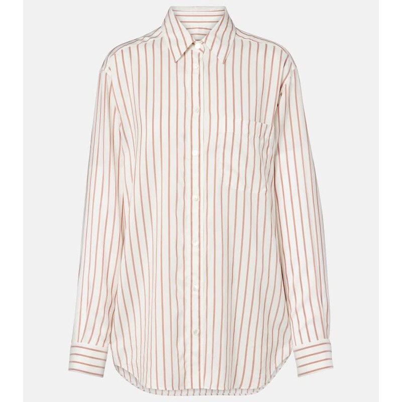 The Row Gavina striped silk shirt