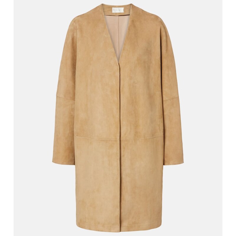 The Row Alarico suede coat