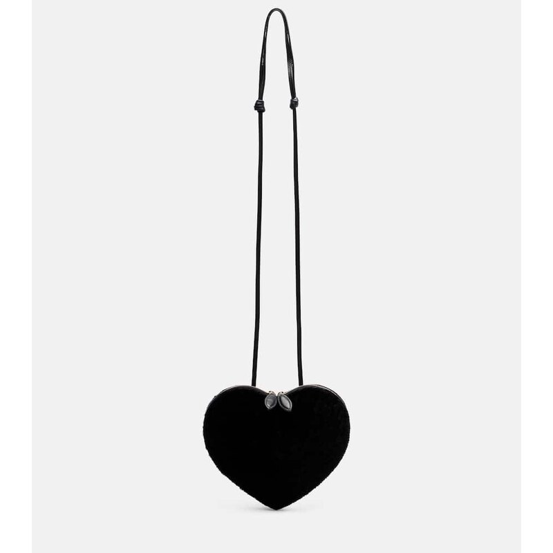 Alaïa Le Coeur Small shearling crossbody bag
