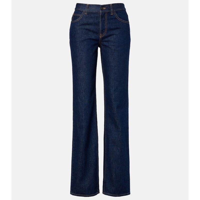 The Row Carlyl mid-rise straight jeans