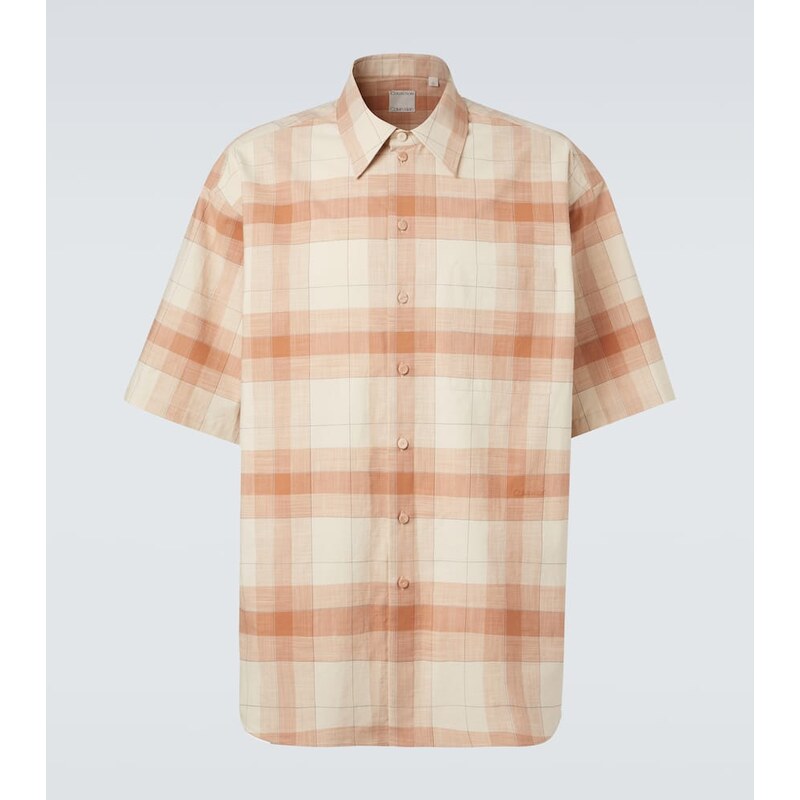 Calvin Klein Collection Tommy checked oversized cotton bowling