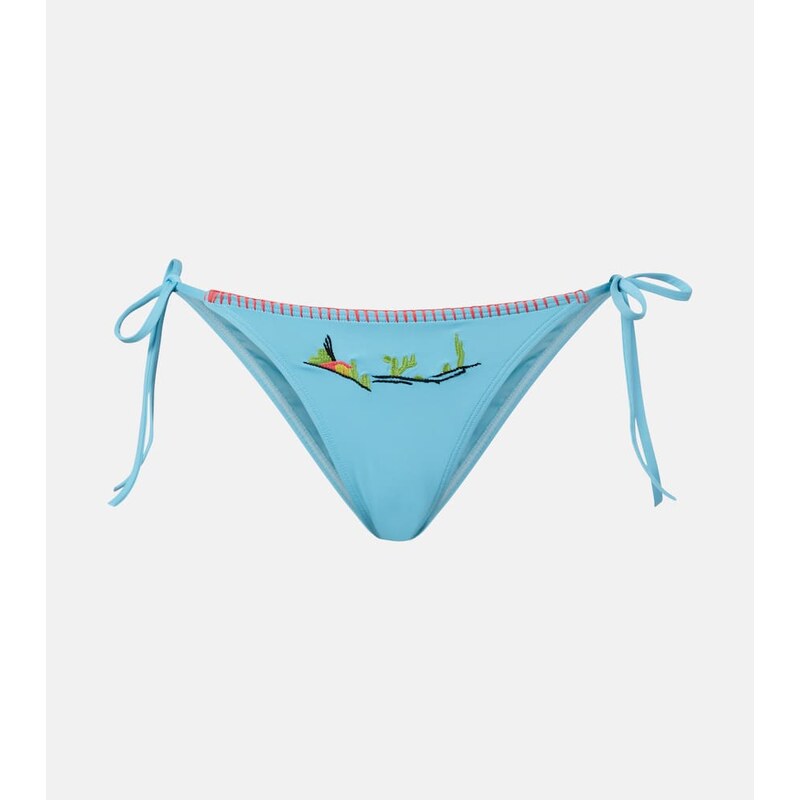 Staud Sisley embroidered bikini bottoms
