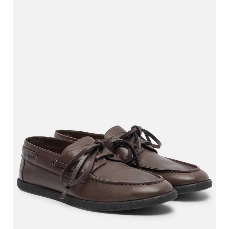 The Row Novus Sailor leather boat shoes