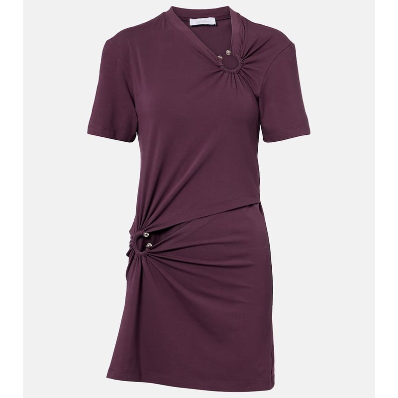 Rabanne Cutout cotton-blend jersey minidress