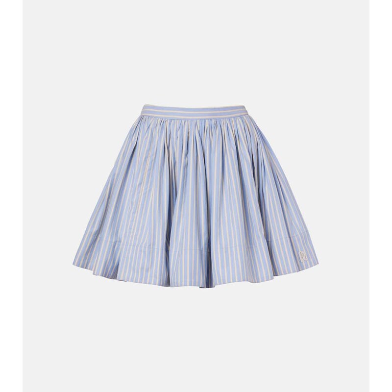 Rabanne Striped cotton miniskirt