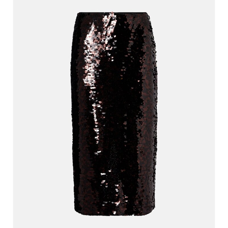 Staud Ciara sequined pencil skirt