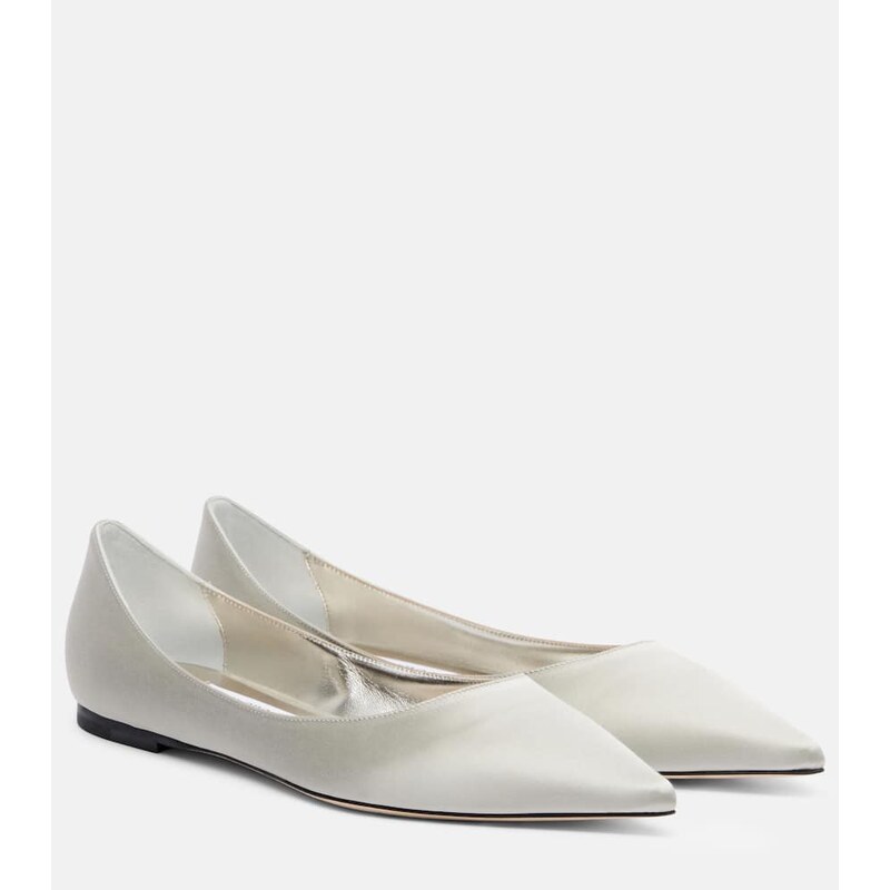 Jimmy Choo Love satin ballet flats