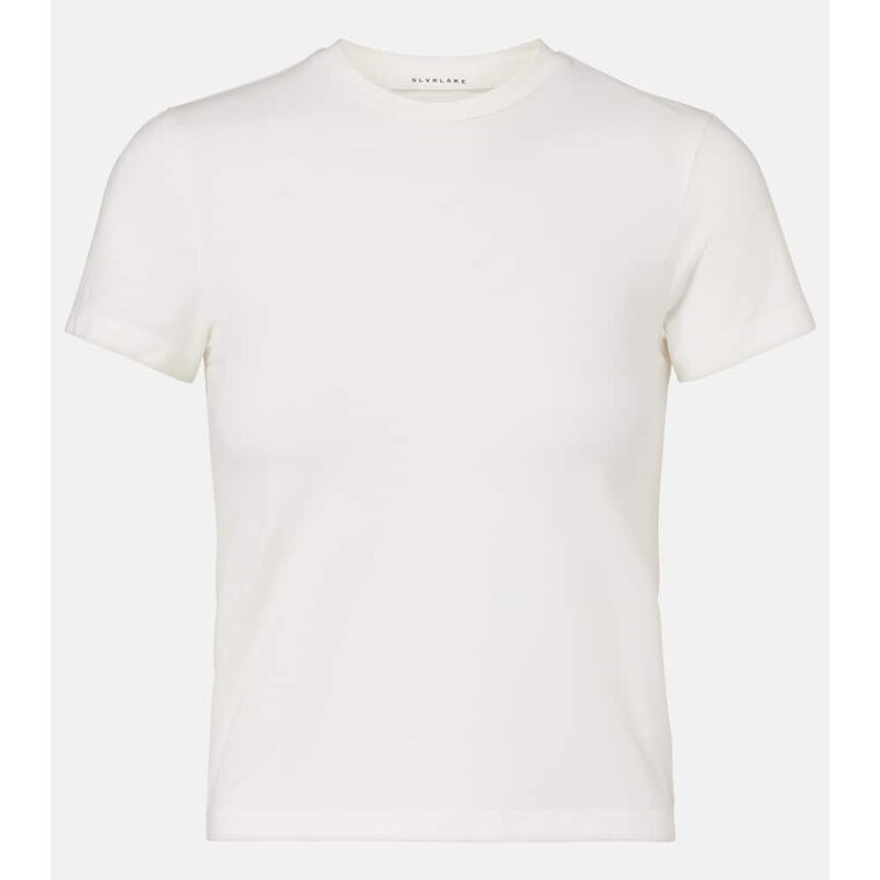 SLVRLAKE Fitted cotton-blend T-shirt