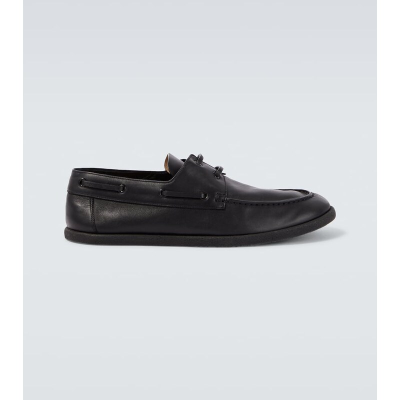 The Row Novus leather boat shoes