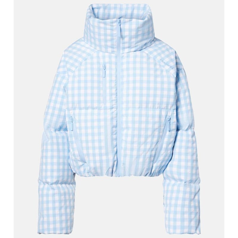 Dámská Cordova Cortina gingham bunda na lyže modré a bílé barvy