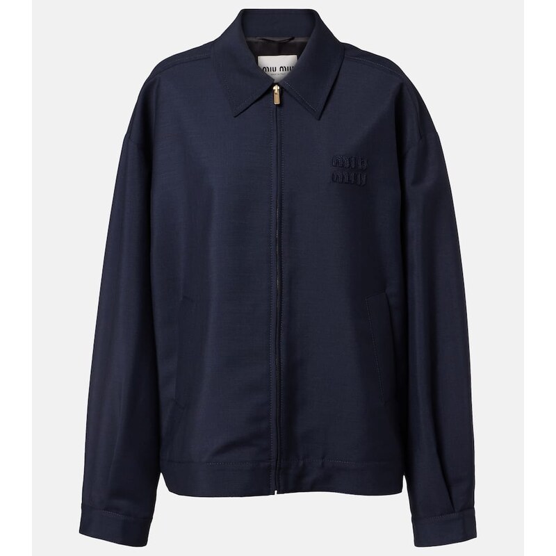 Miu Miu Mohair and wool blouson jacket