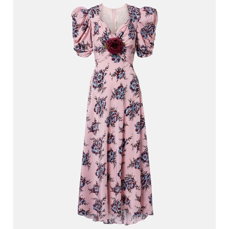 Rodarte Floral-appliquÃ silk gown