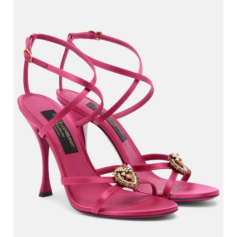 Dolce&Gabbana Devotion 105 embellished satin sandals