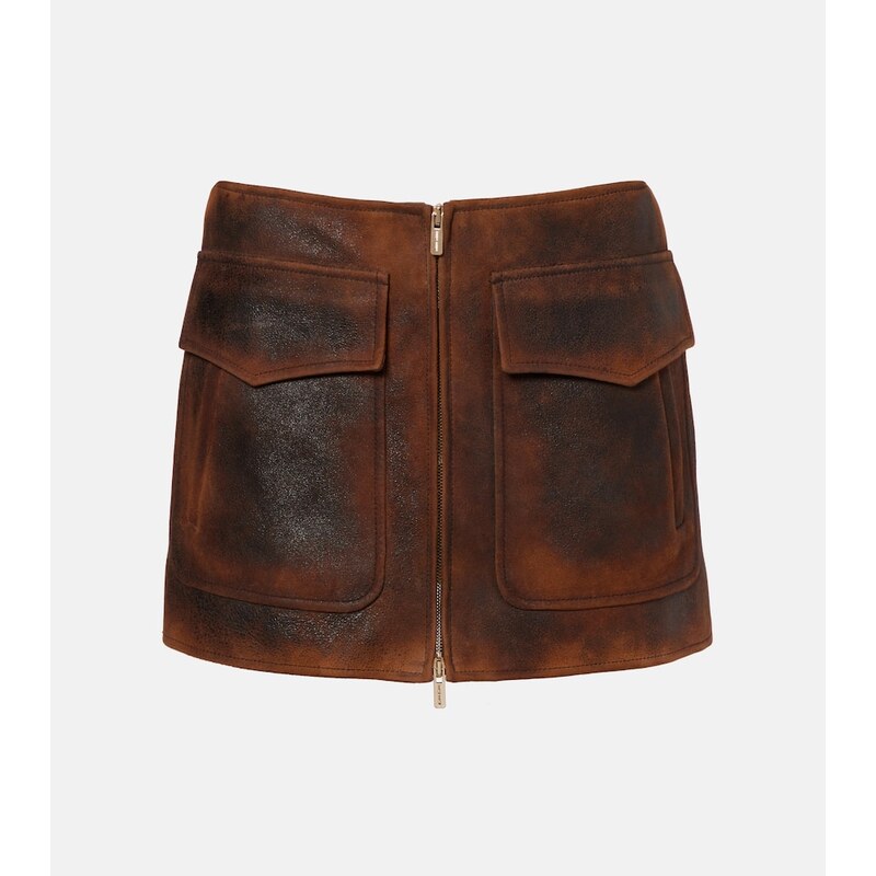 Miu Miu Suede miniskirt