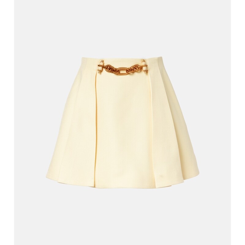 Balmain Chain-detail pleated miniskirt