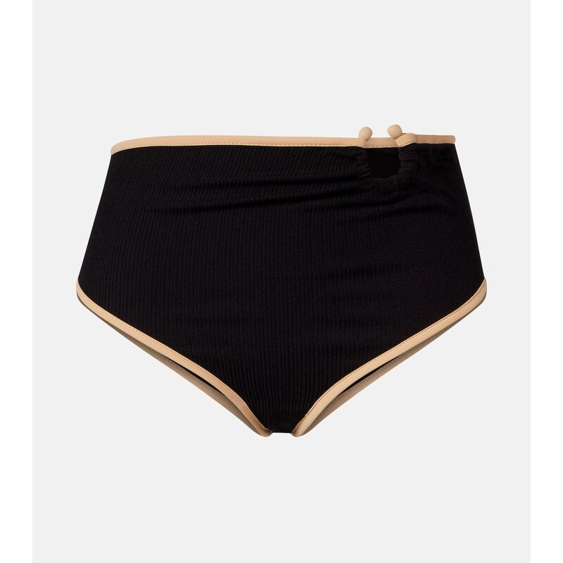 Johanna Ortiz Ribbed-knit bikini bottoms