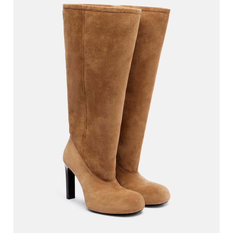 Balenciaga Fargo 80 suede knee-high boots