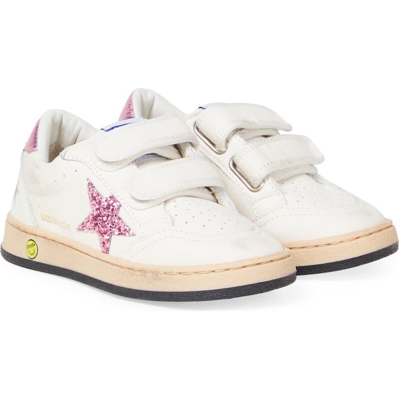 Golden Goose Kids Ball Star glitter leather sneakers