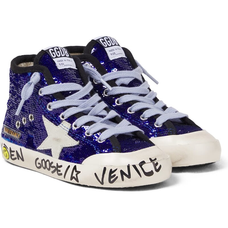 Golden Goose Kids Francy Penstar sequined high-top sneakers