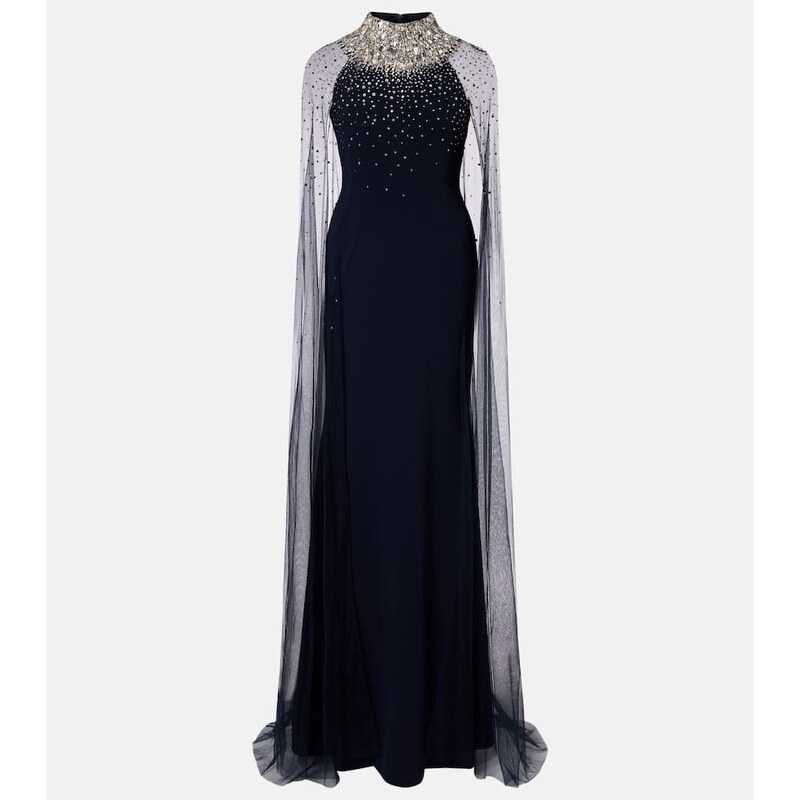 Jenny Packham Zadie caped embellished gown