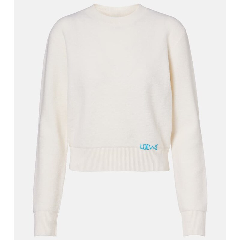 Loewe Logo embroidered wool sweater