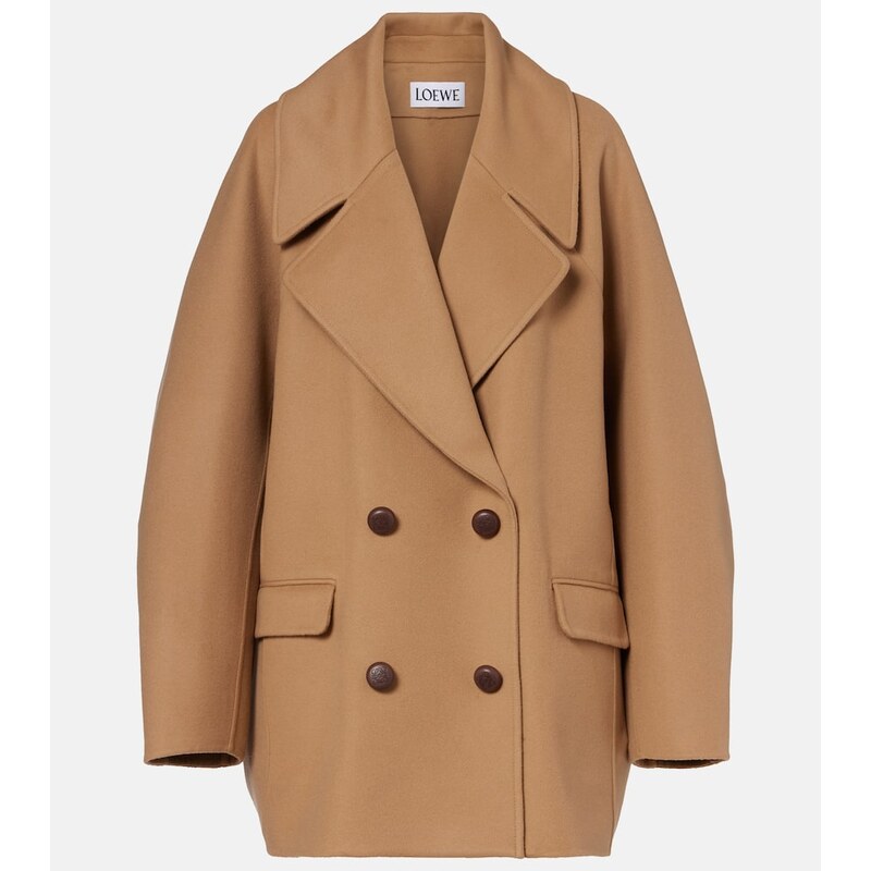 Dámský peacoat Loewe v barvě camel