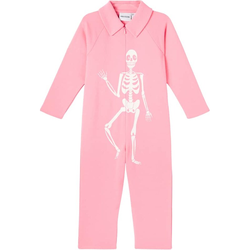 Mini Rodini Skeleton cotton jumpsuit
