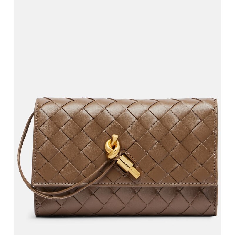 Bottega Veneta Andiamo Intrecciato leather clutch
