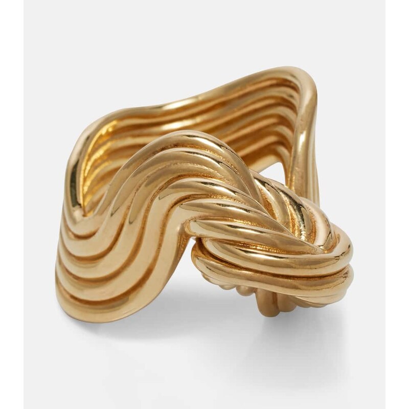 Bottega Veneta Slice gold-plated sterling silver ring
