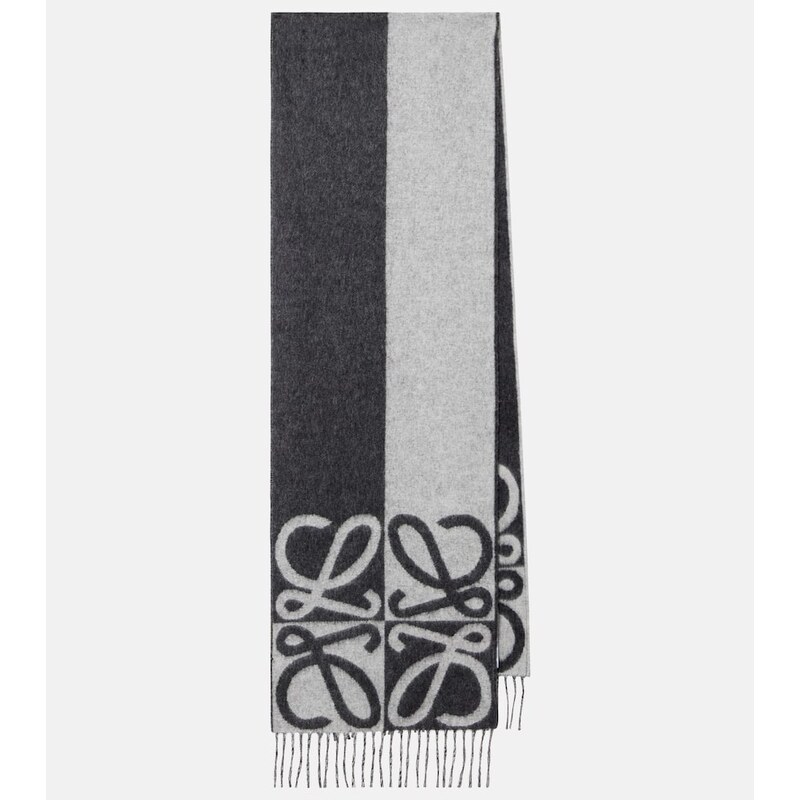 Loewe Anagram wool and cashmere scarf