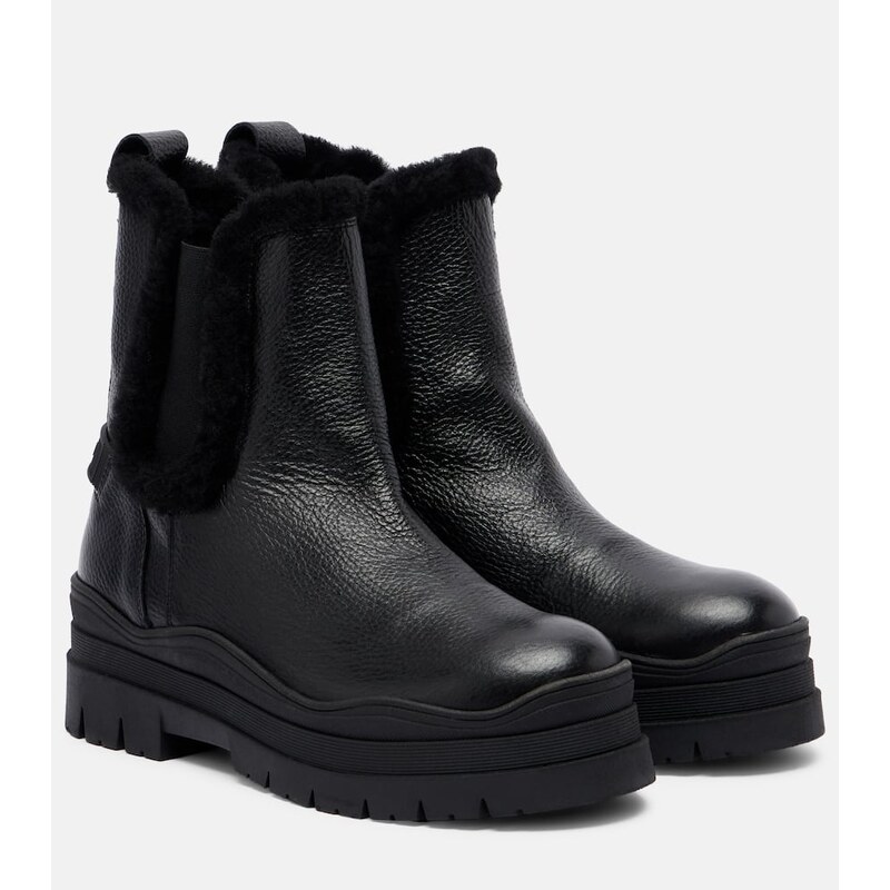 Bogner Arosa shearling-lined leather Chelsea boots