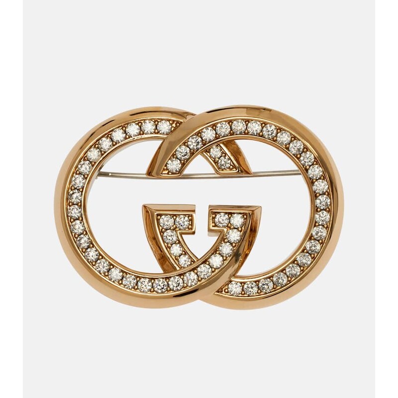 Gucci Interlocking G embellished brooch