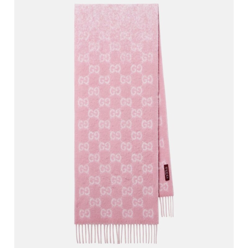 Gucci GG alpaca and wool-blend scarf