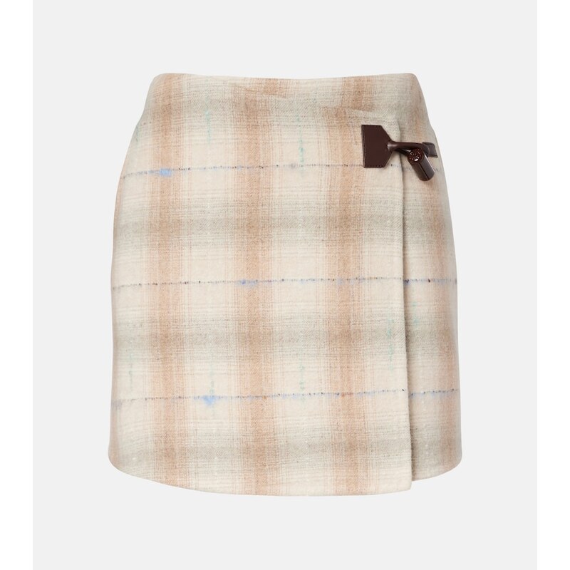 Loewe Wool, cashmere, and silk miniskirt