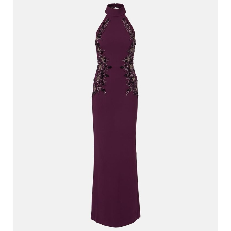 Rebecca Vallance Beatrice embellished crÃªpe gown