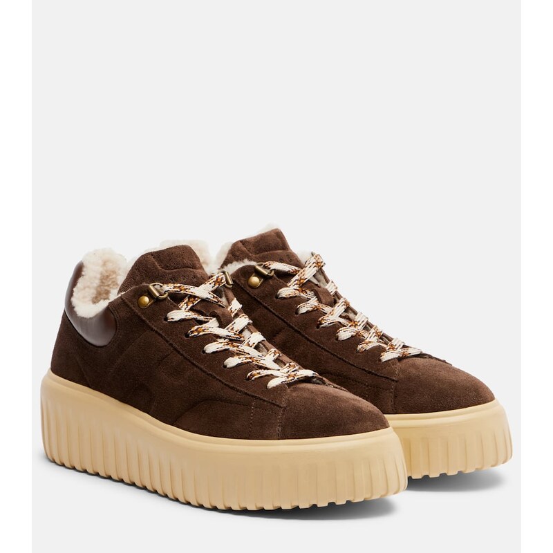 Hogan H-Stripes suede platform sneakers