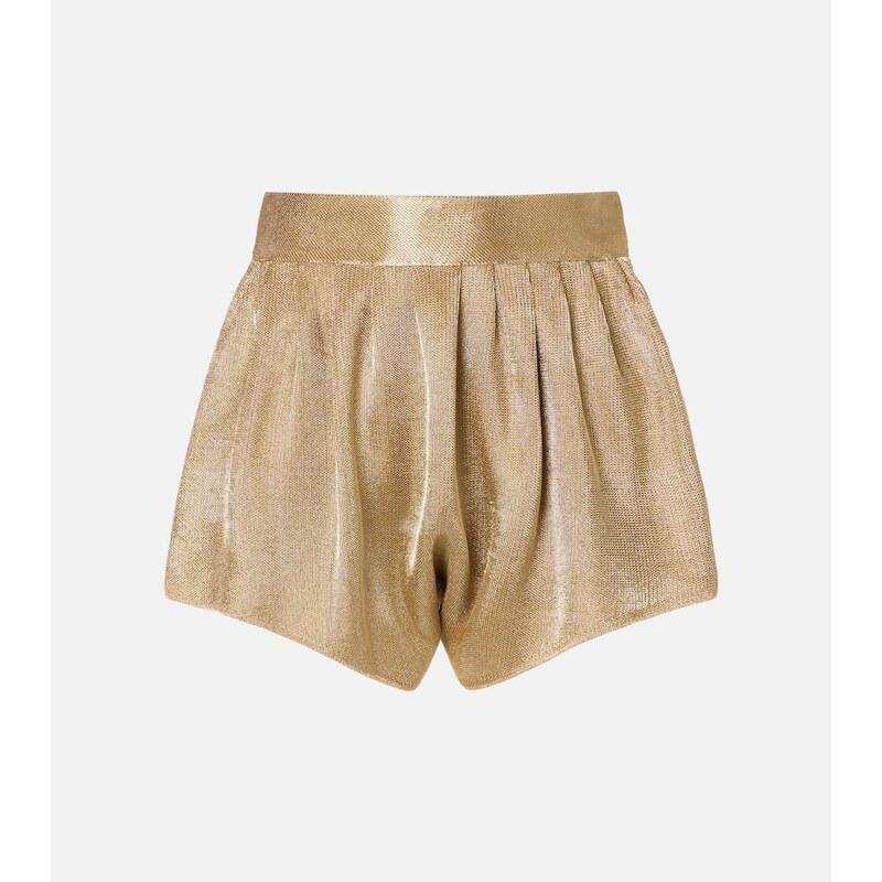 Alaia AlaÃ¯a High-rise mesh shorts