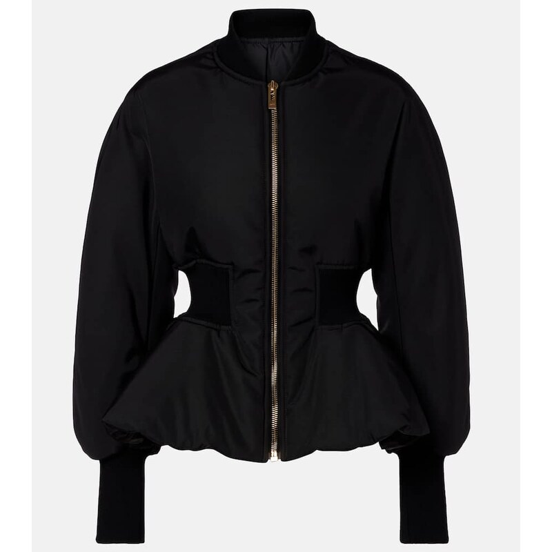 Alaia AlaÃ¯a Peplum bomber jacket