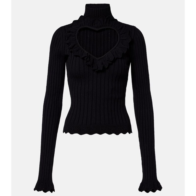 Balenciaga Heart cotton-blend top
