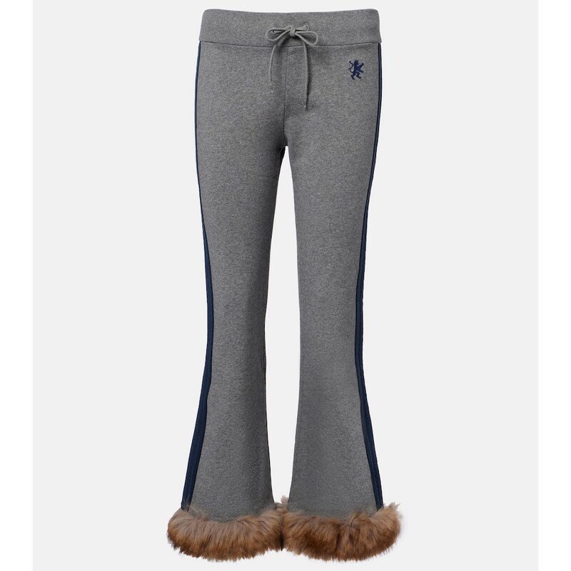 Balenciaga Embroidered low-rise cotton capri pants